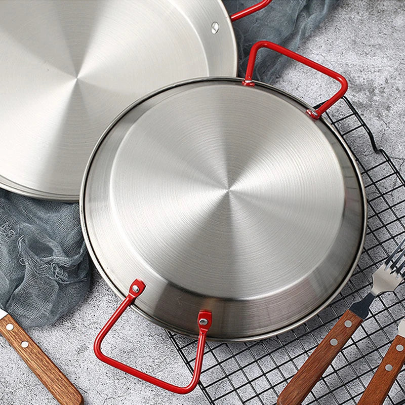 22cm-30cm Stainless Steel Paella Pan
Perfect for Spanish Seafood Dishes
Non-Stick Frying Pot for Easy Cooking
Versatile Kitchen Frying & Chicken Plate
Durable Cooking Tool for Every Meal