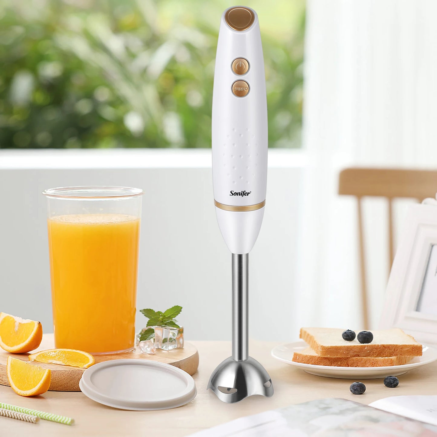 Sonifer SF-8104 Hand Blender
2-Speed Hand Blender
Stylish Hand Blender
High-Power Motor Blender
Fast and Efficient Blender
Convenient Kitchen Blender
Fashionable Hand Blender